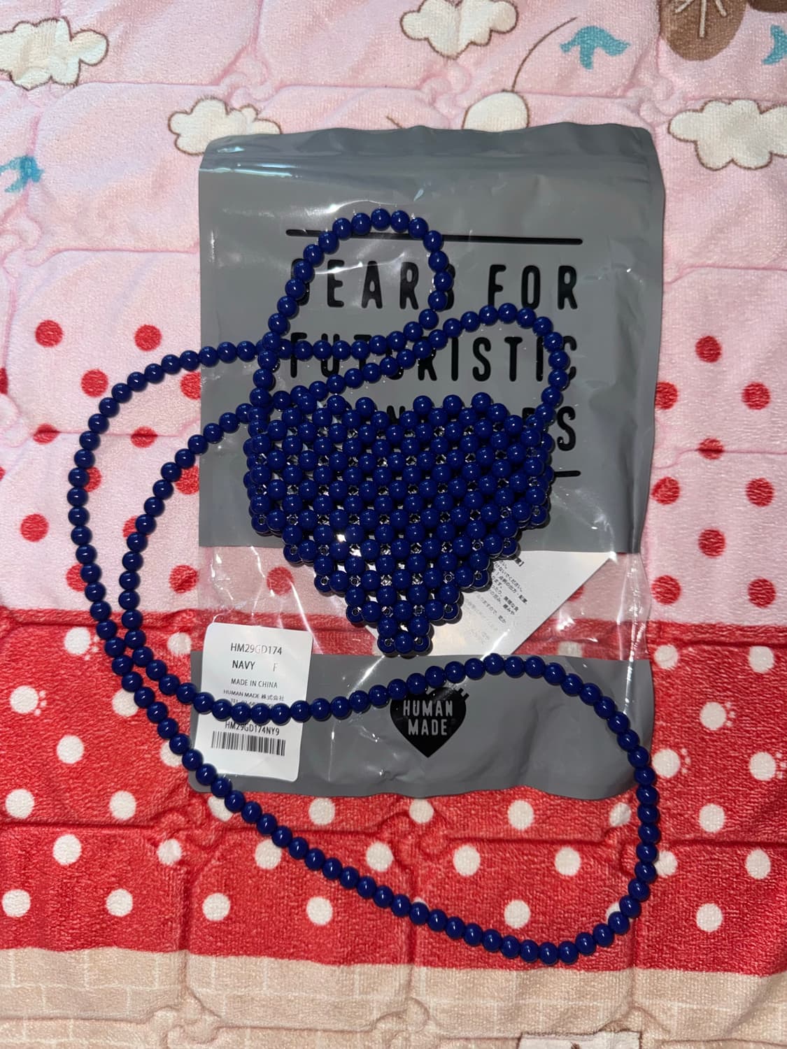 휴먼메이드 하트 비드 백 네이비 상품이미지2