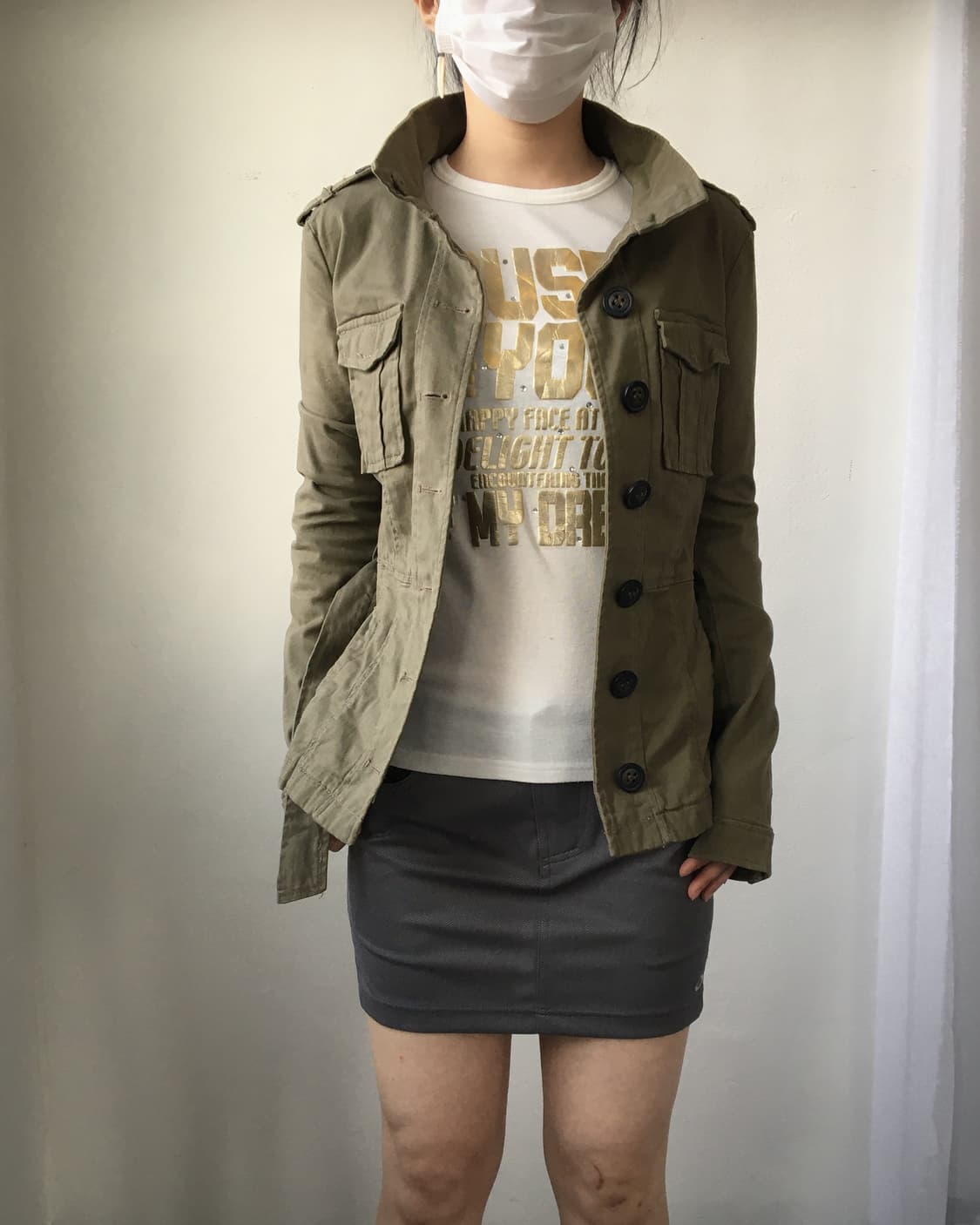 Button point high neck jacket 상품이미지6