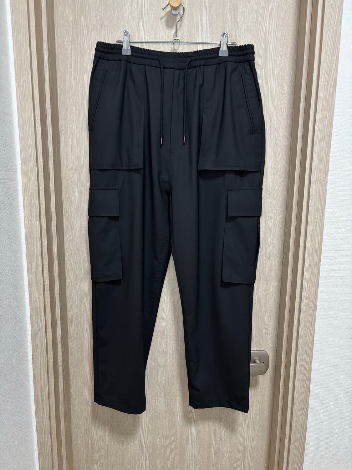 준지 울블렌드 카고밴딩팬츠46(30~32")/블랙 상품이미지1