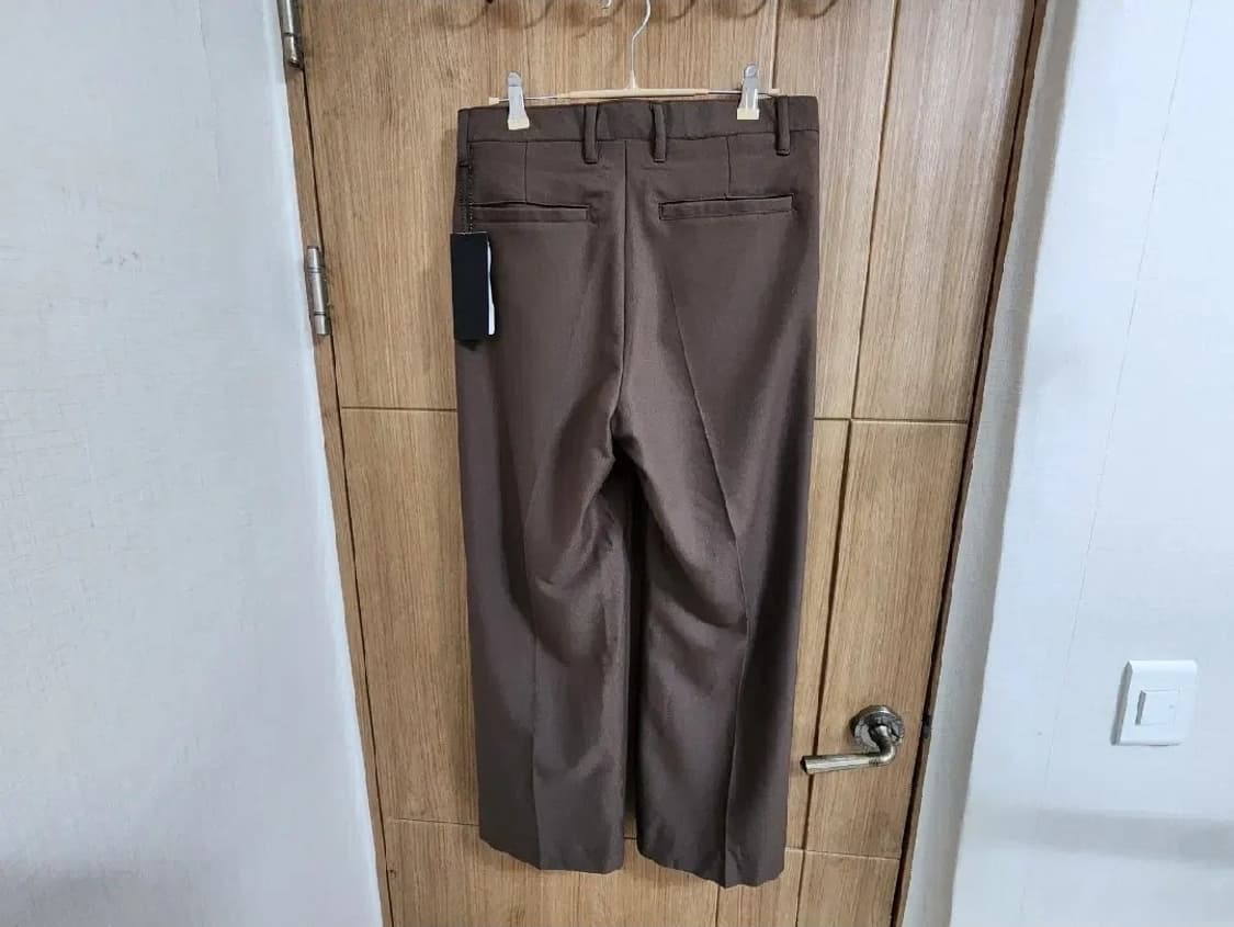 (M)메종미네드 세인트 투턱 와이드 팬츠 슬랙스 브라운 상품이미지4