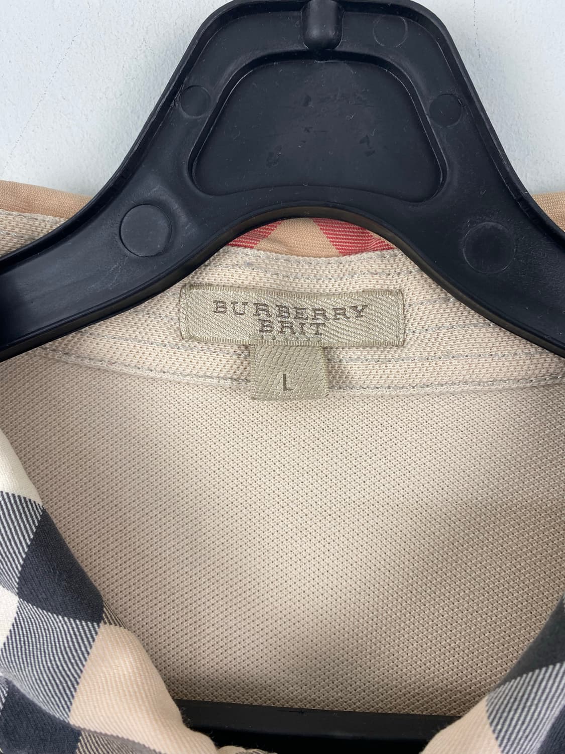 버버리 노바체크 긴팔 PK 카라티 L 상품이미지4