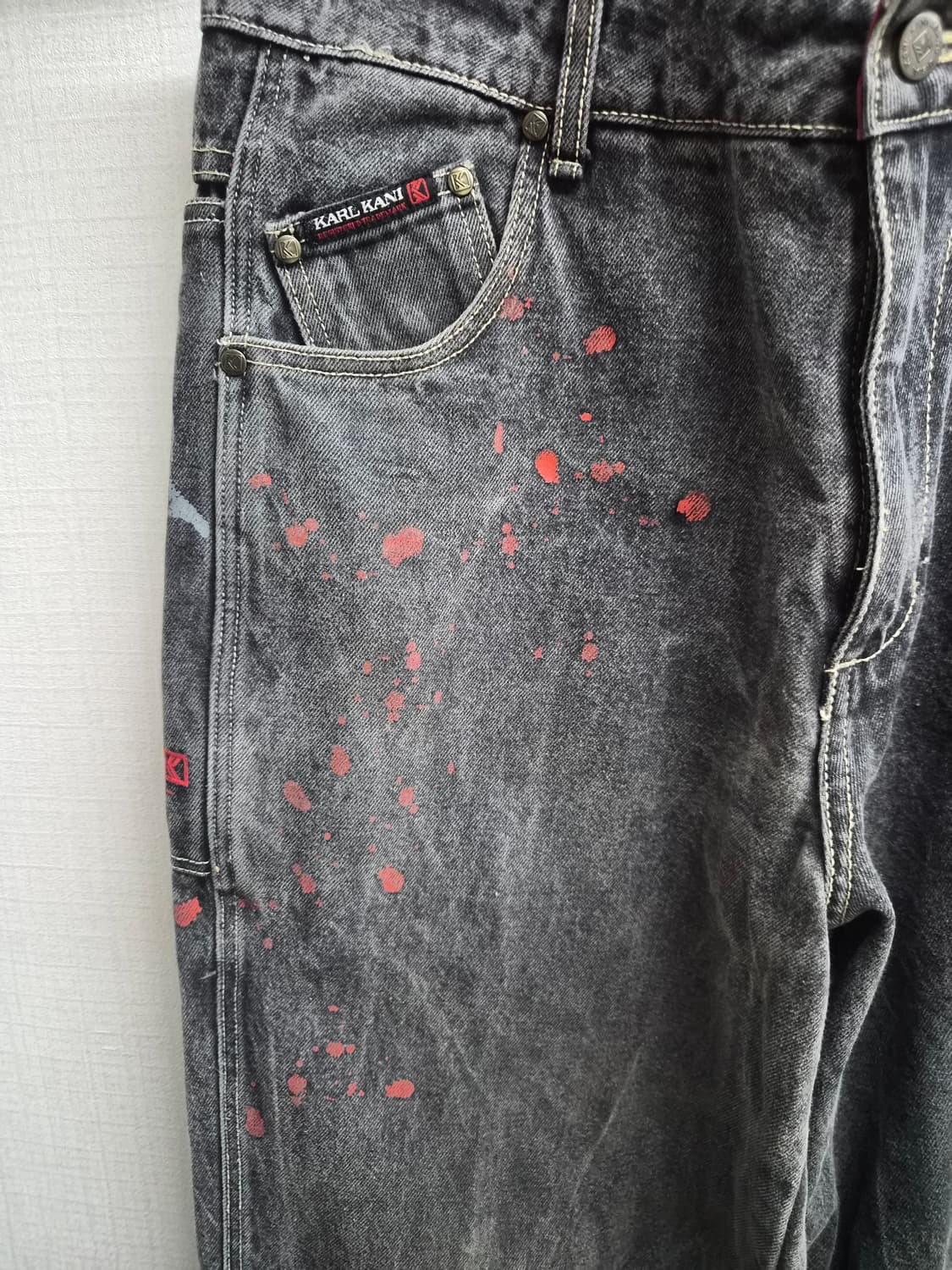 34) KARL KANI 칼카니 올드스쿨 데님 팬츠 팝니다 상품이미지4