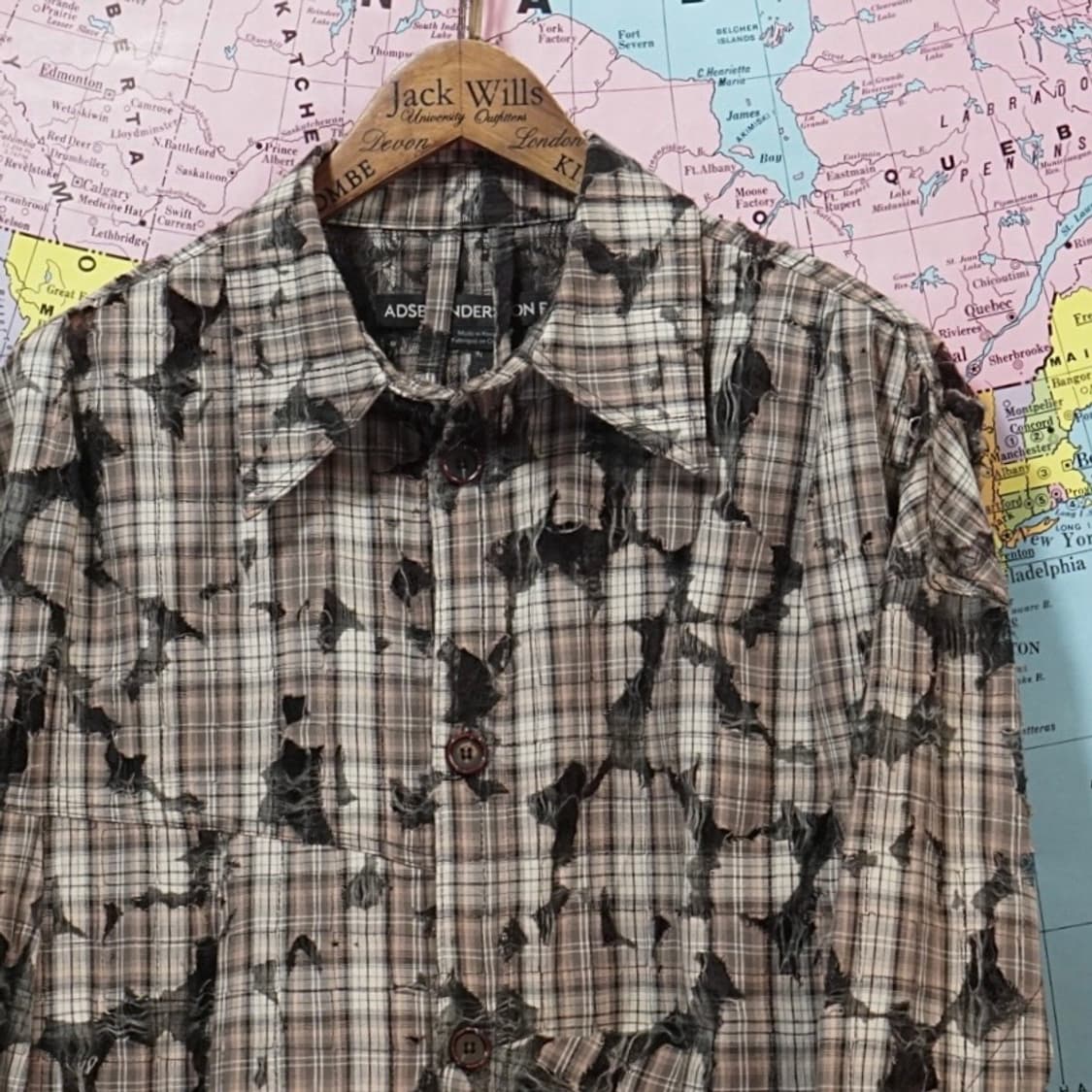 앤더슨벨 에밀 디스트로이드 체크셔츠 상품이미지3