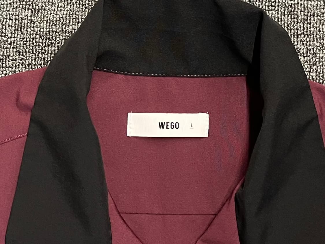 [105~110] WEGO 버건디 반팔 워크셔츠  상품이미지3