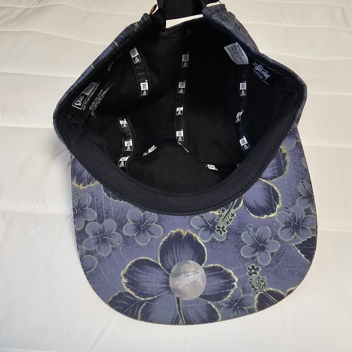 스투시 X 뉴에라 5패널 플로럴 캠프캡 모자 볼캡 스냅백 그레이쉬 퍼플 상품이미지3