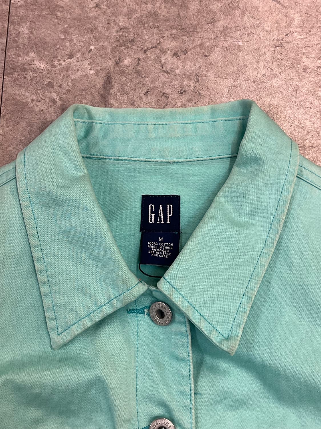 갭 코튼 자켓 민트 M #csz2554 상품이미지4