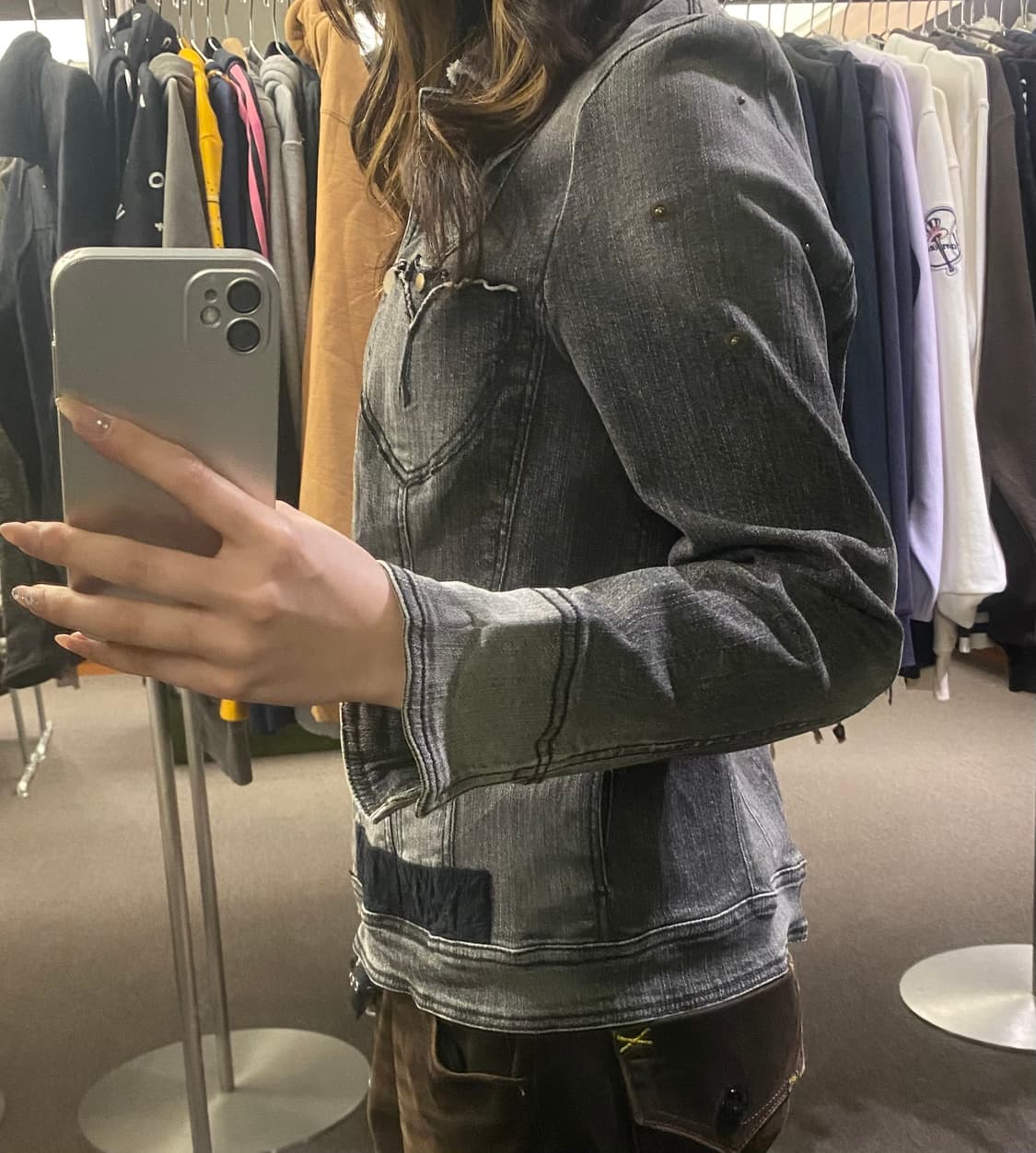 42)Japanese vintage 패치워크 디테일 데님자켓 상품이미지3