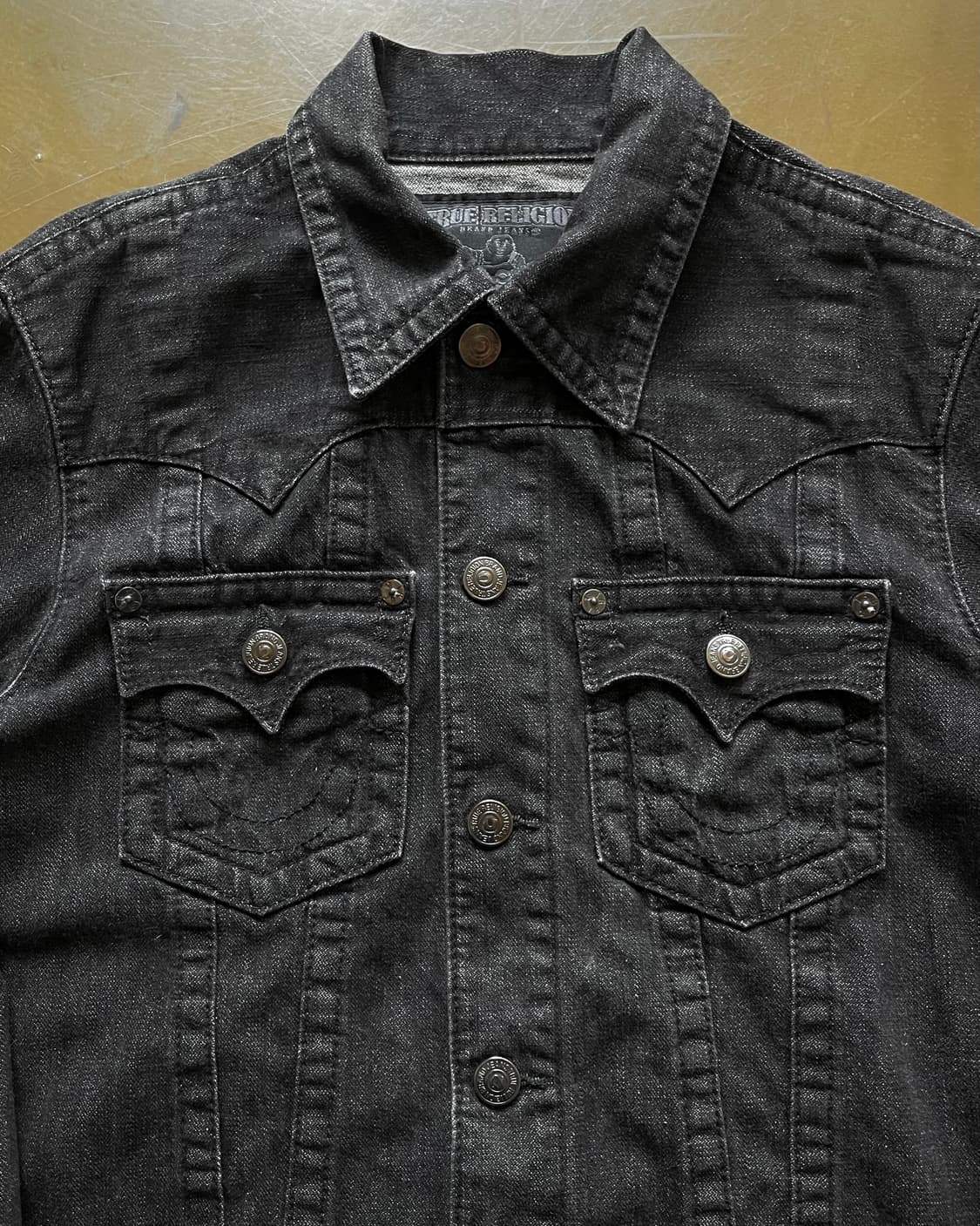 90-00s True Religion Black Denim Trucker 상품이미지5
