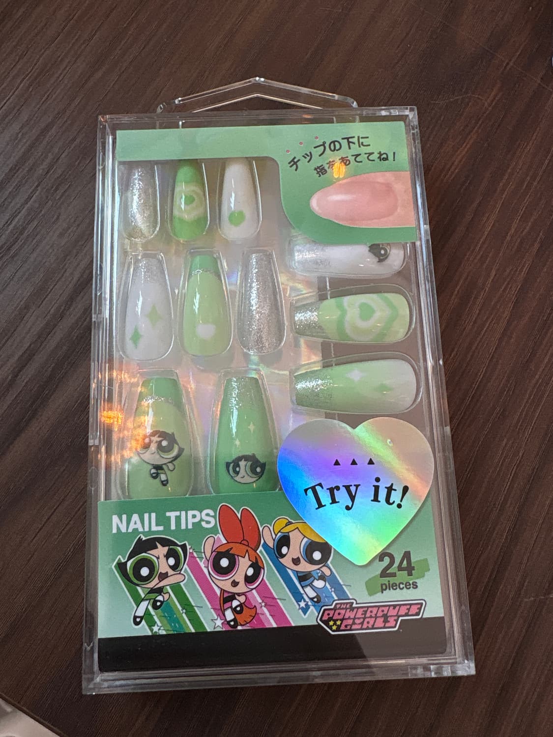 파워퍼프걸 네일팁(그린 상품이미지1