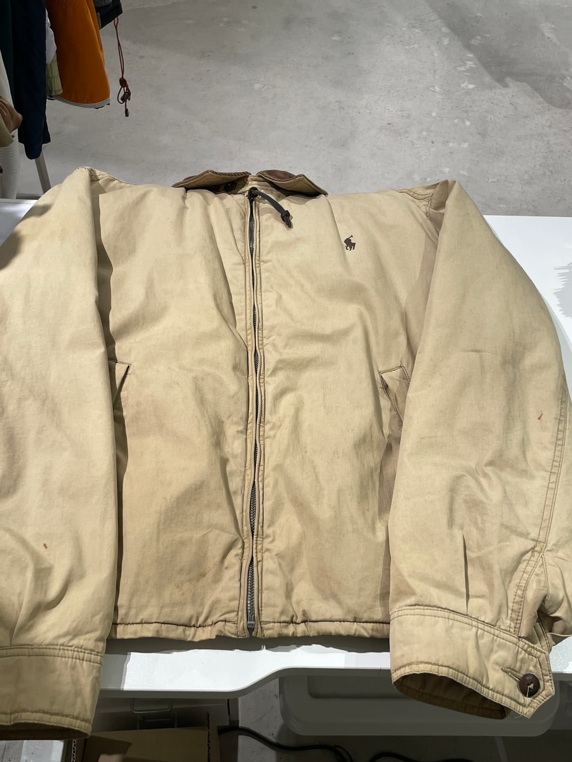 폴로 랄프로렌 베이지 브라운포니 코듀로이 카라 집업 자켓 상품이미지9