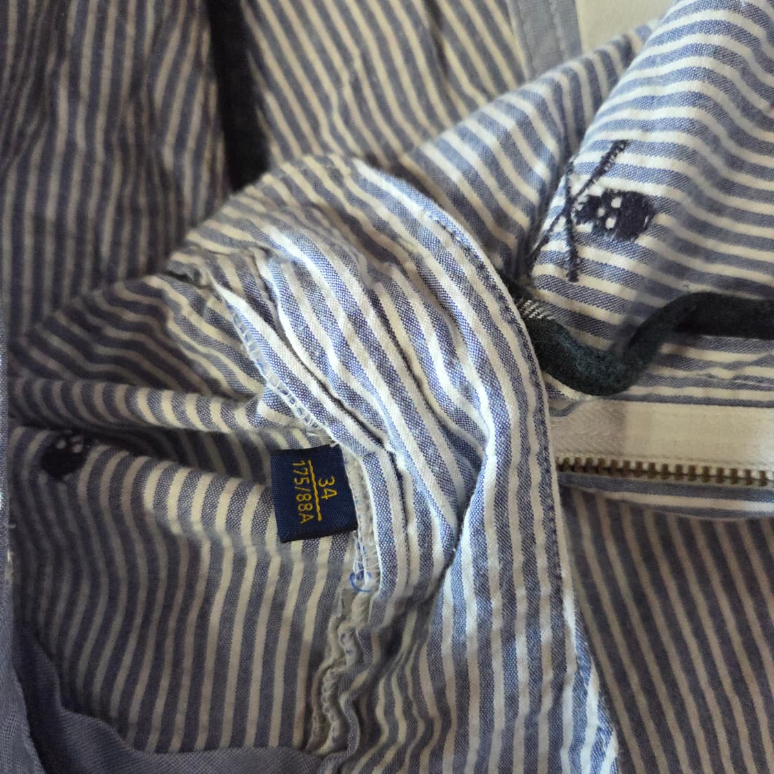 폴로 시어서커 해골자수 쇼츠 반바지 34 상품이미지6