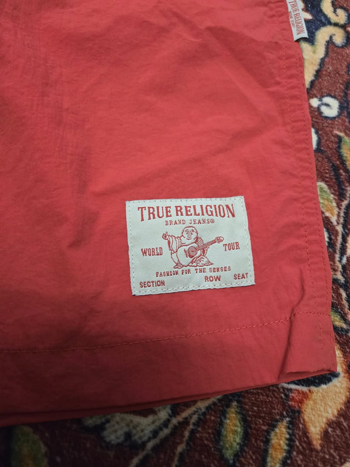 [M] 트루릴리전 붓다 로고 나일론 밴딩 반바지 (레드) 상품이미지2