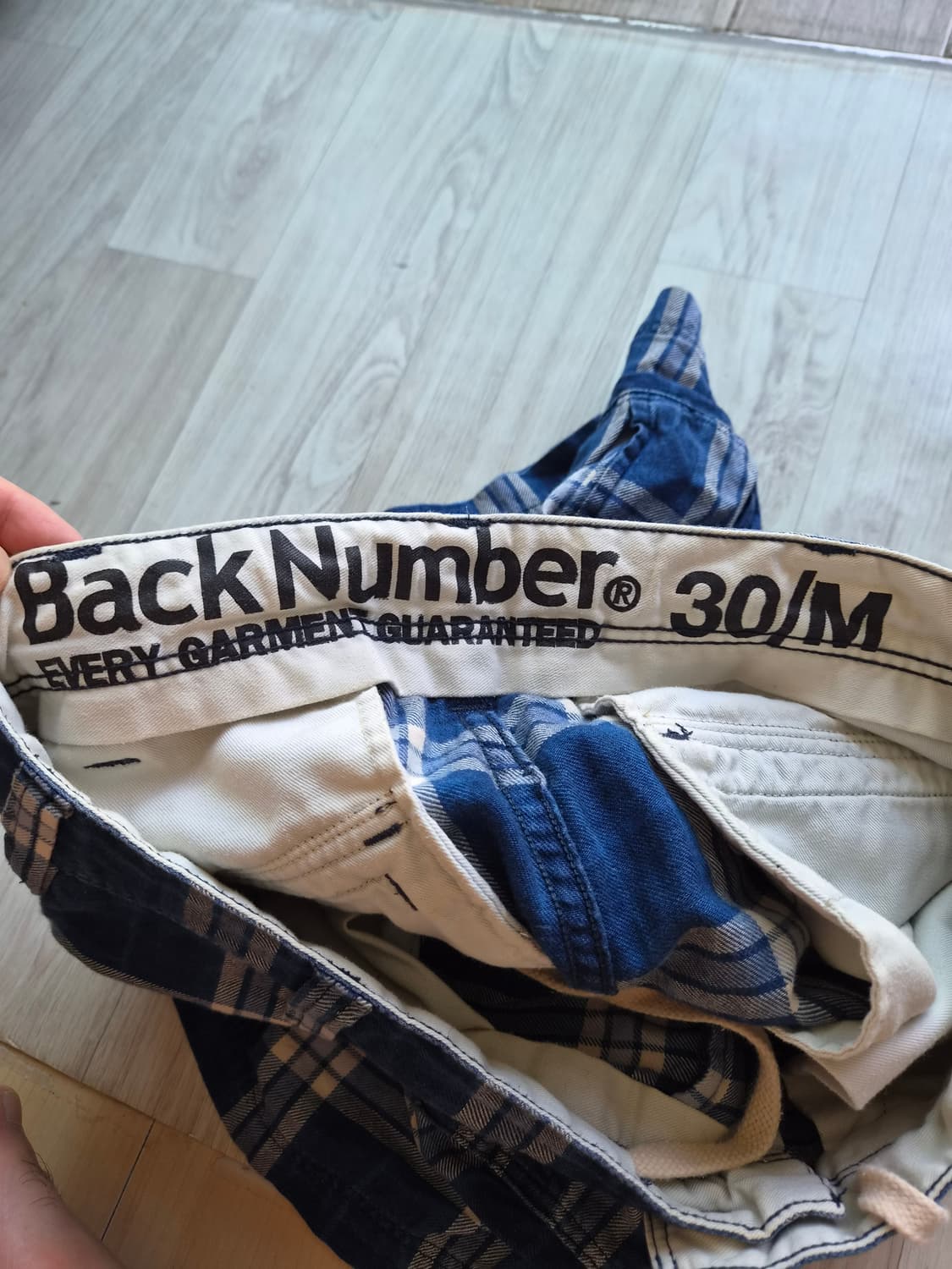일본빈티지 백넘버 체크 카고팬츠 30/M 상품이미지3