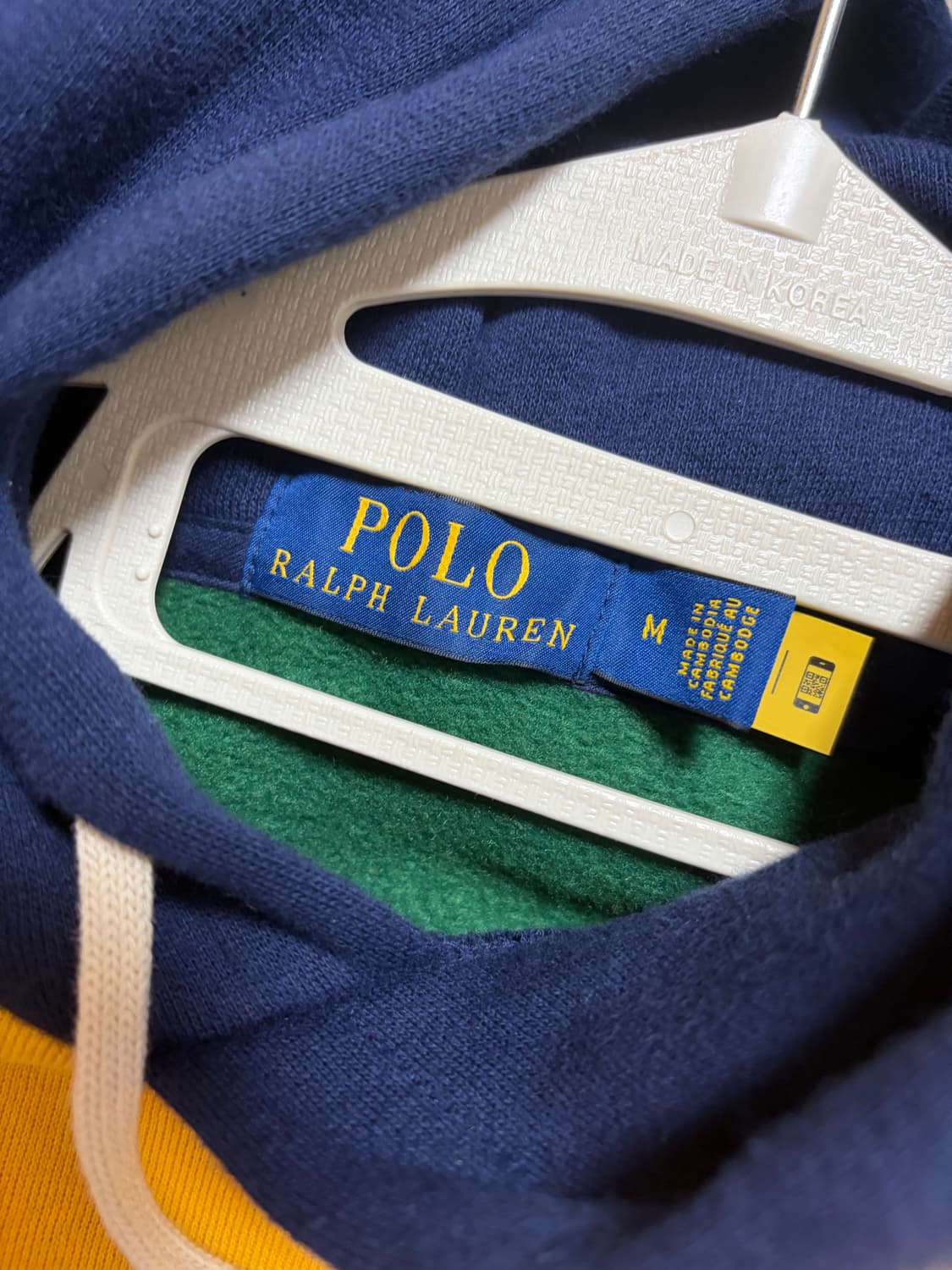 스트라이프 플리스 후디 - 네이비 상품이미지4