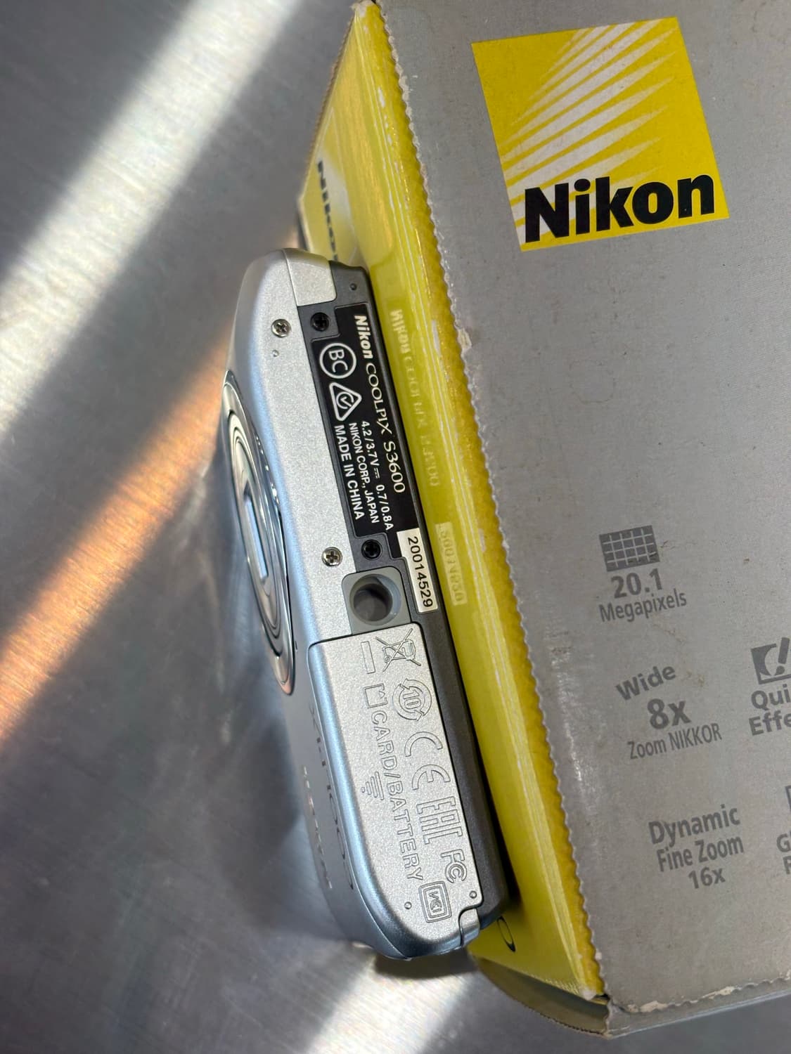 풀박/날짜표시)니콘 쿨픽스 s3600 실버 빈티지디카 상품이미지7