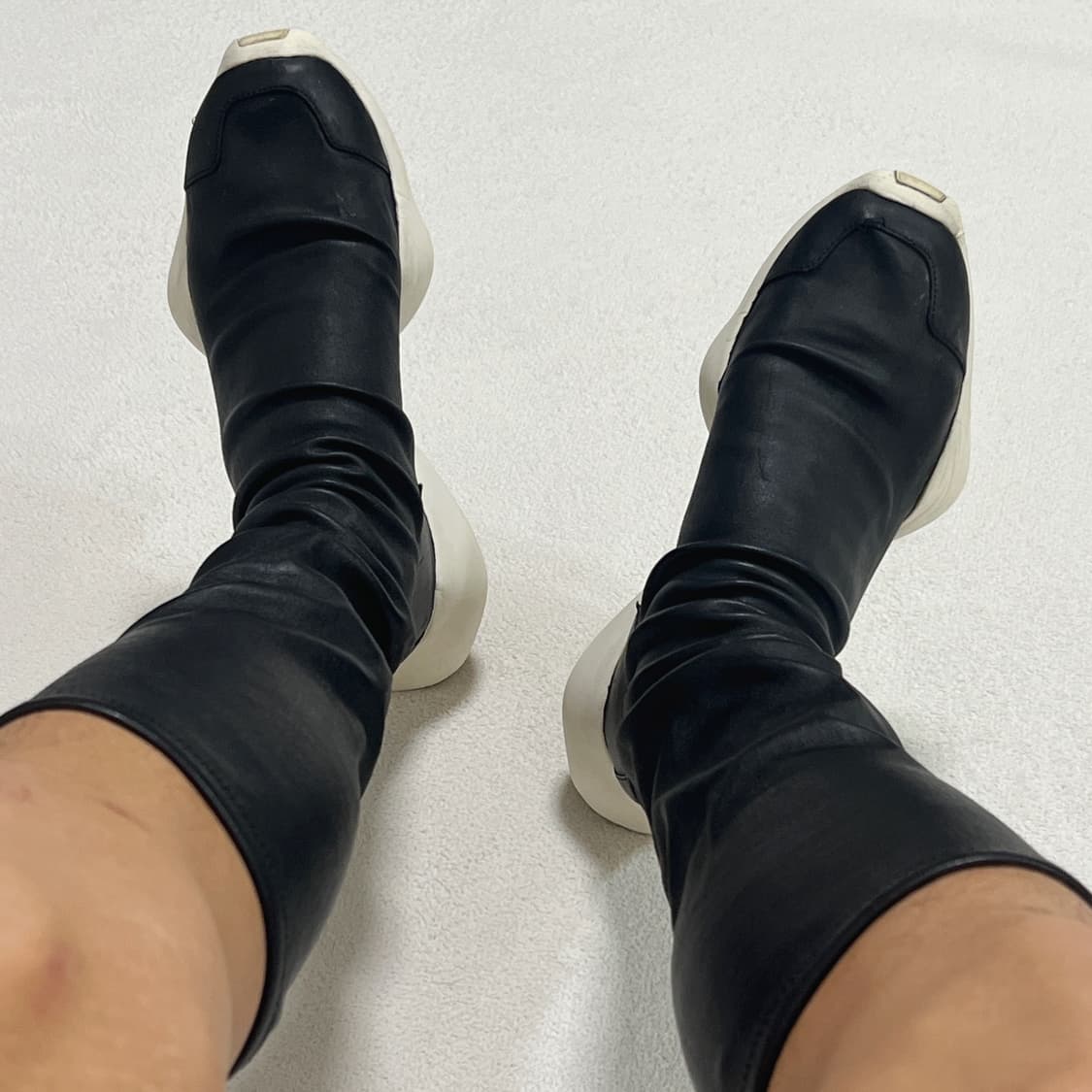 릭오웬스 아디다스 RO 러너 스트레치 부츠 블랙 상품이미지1