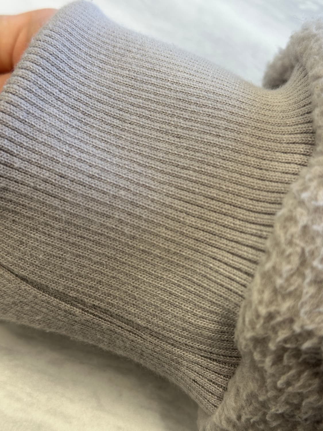 뚜오미오 오버사이즈 플리스 봄버 라이트그레이 2 상품이미지4