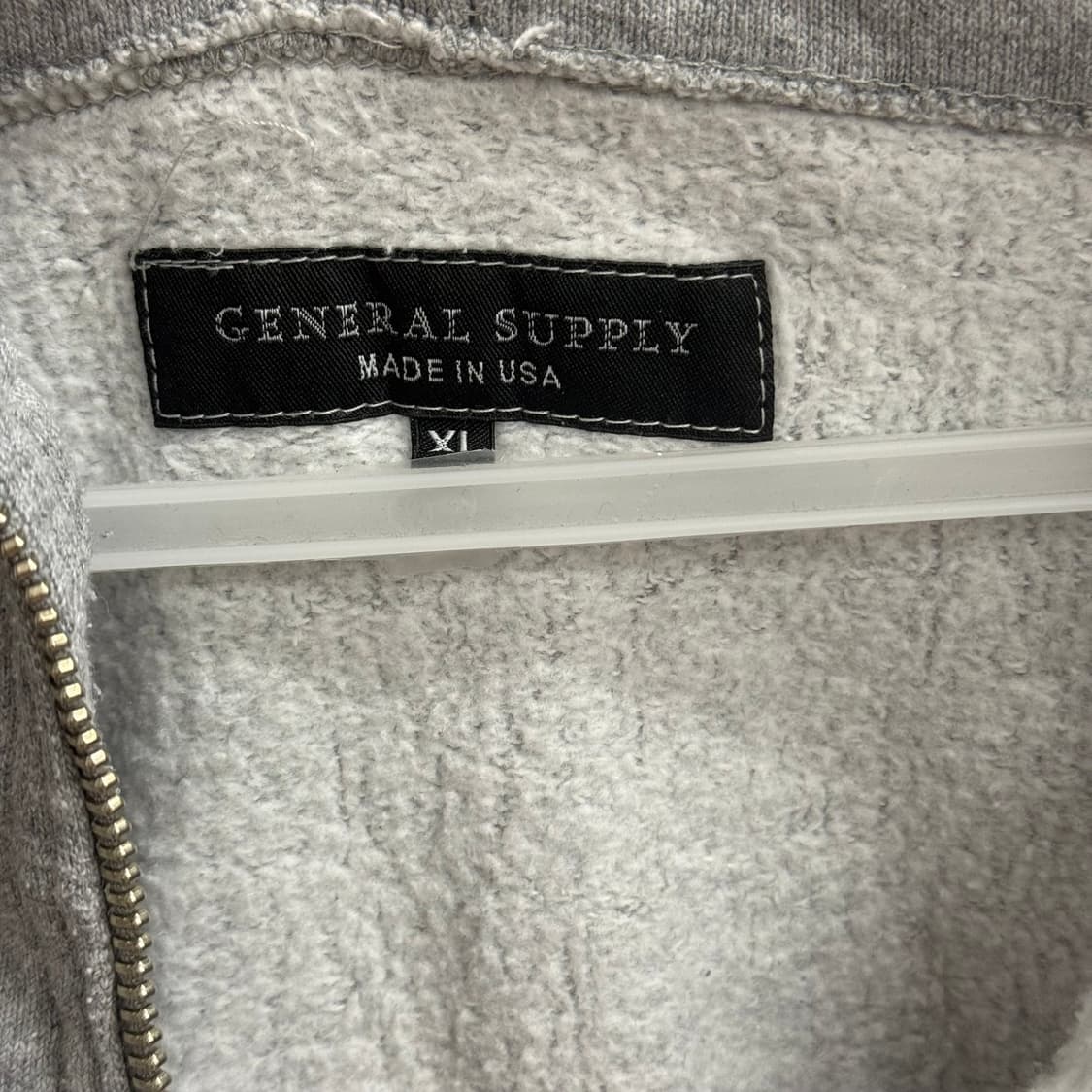 GENERAL SUPPLY made usa 투웨이 그레이 후드집업XL 상품이미지2