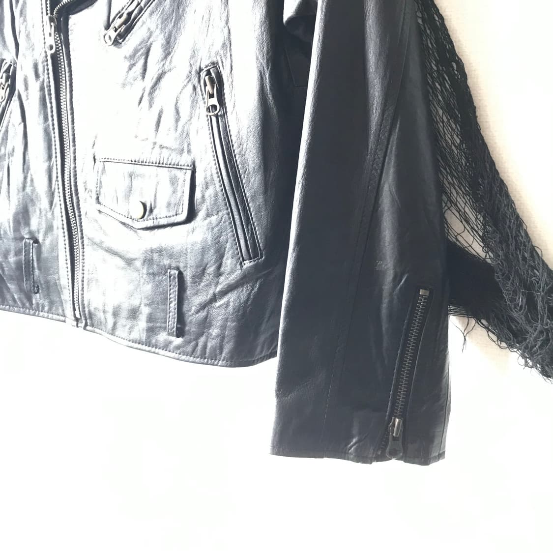 Basic crop leather jacket   상품이미지2