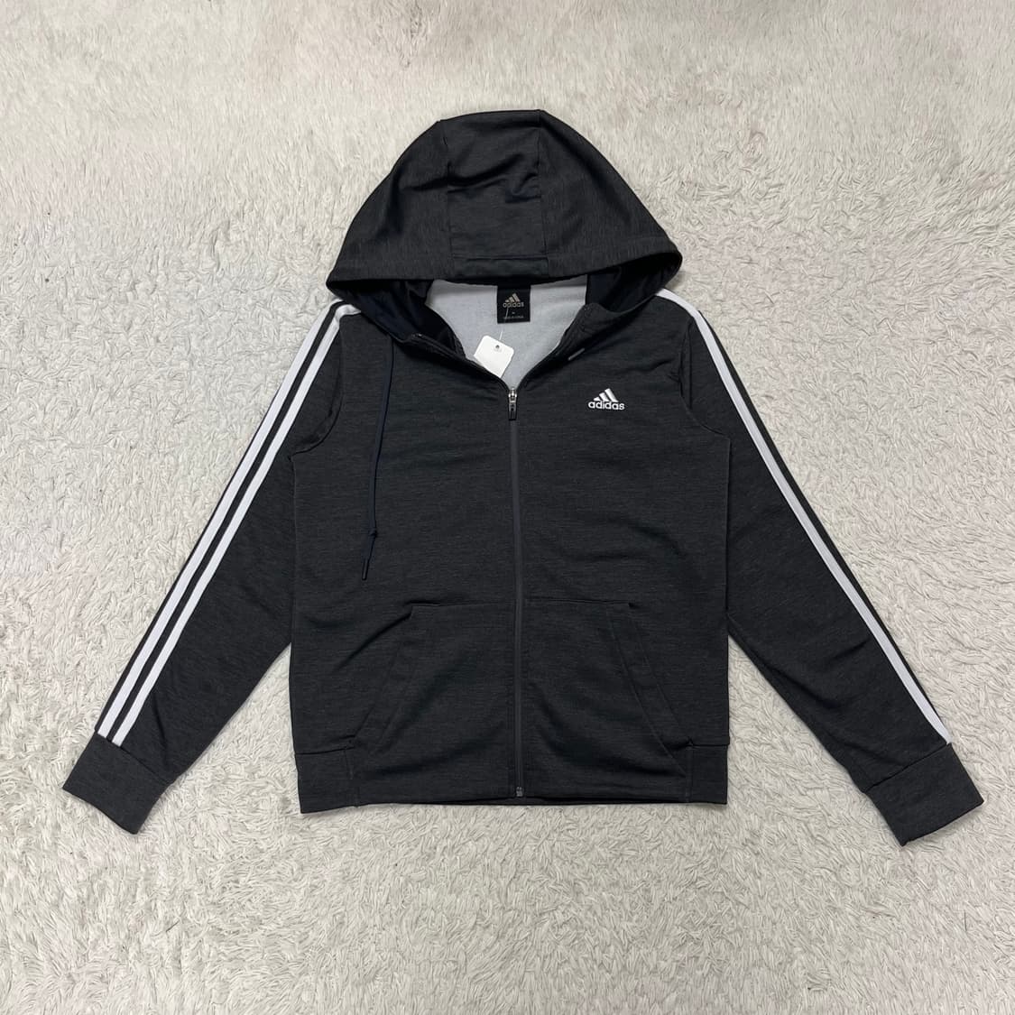 Adidas charcoal hooded jersey 상품이미지4