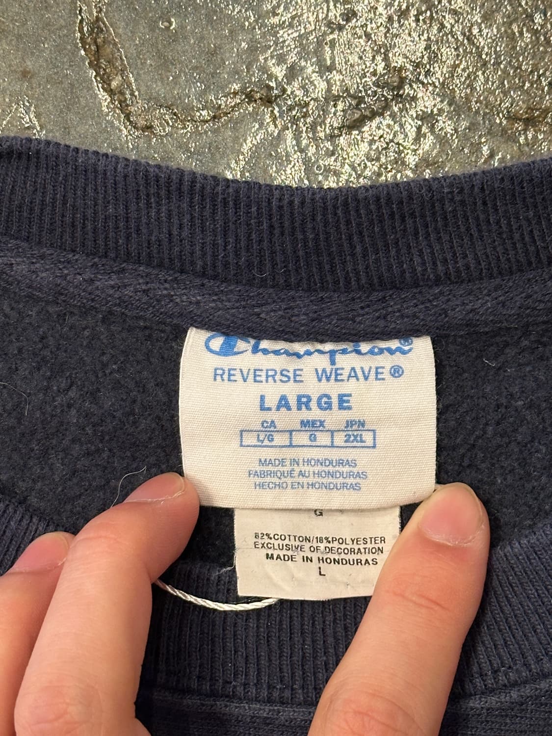 챔피온 리버스위브 네이비 스웻셔츠 맨투맨 L 상품이미지5