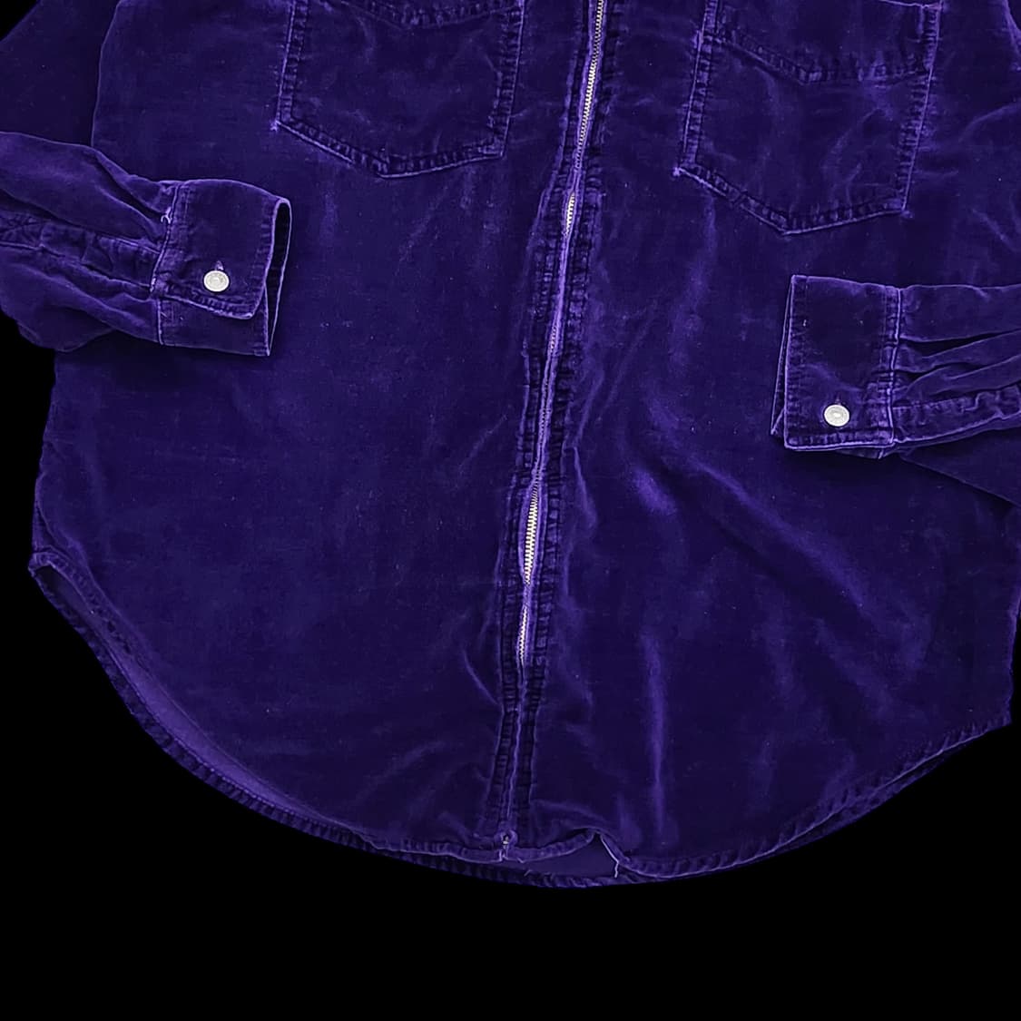 SOHO 빈티지 벨벳 집업 셔츠 자켓 상품이미지4