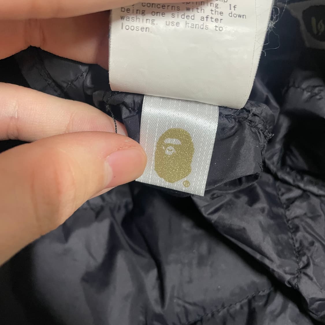 S) 베이프 헤드 로고 경량 패딩 상품이미지6