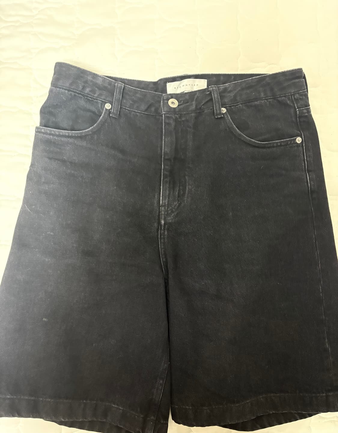 브라운야드 24ss 데님 쇼츠 블랙 4 상품이미지2