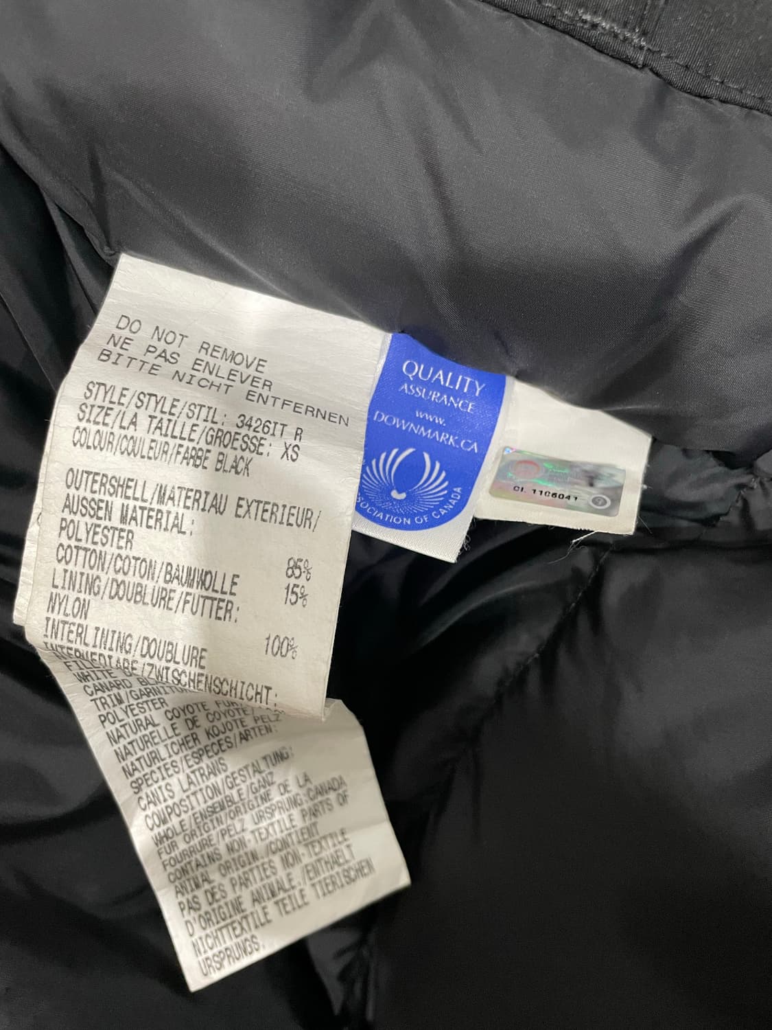 캐나다구스 사토 파카 논퍼 블랙 패딩 XS 정품 상품이미지7