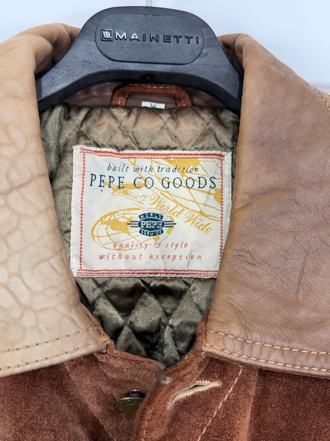 90’s PEPE CO GOODS 스웨이드 레더 트러커 자켓 상품이미지6