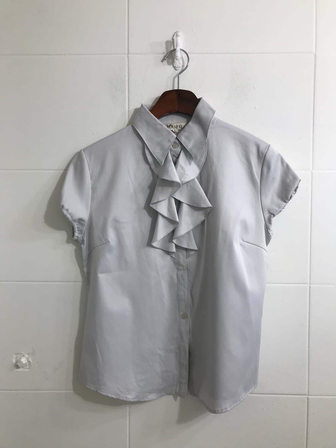 네이비 니혼진 프레피 무스탕 코트 코디세트 상품이미지7