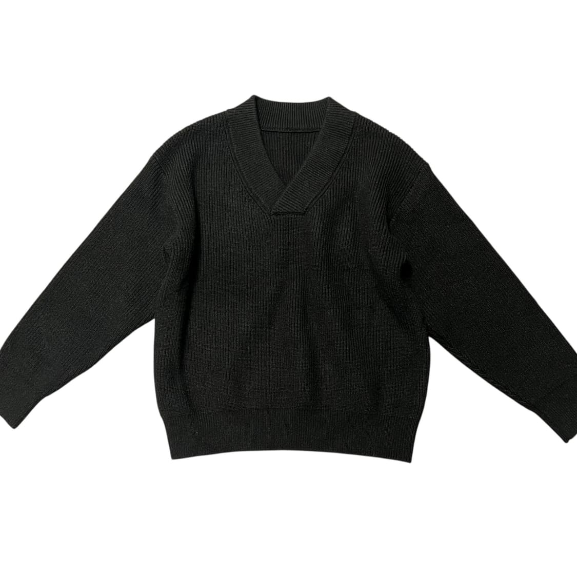 블랙 브이넥 니트 상품이미지3