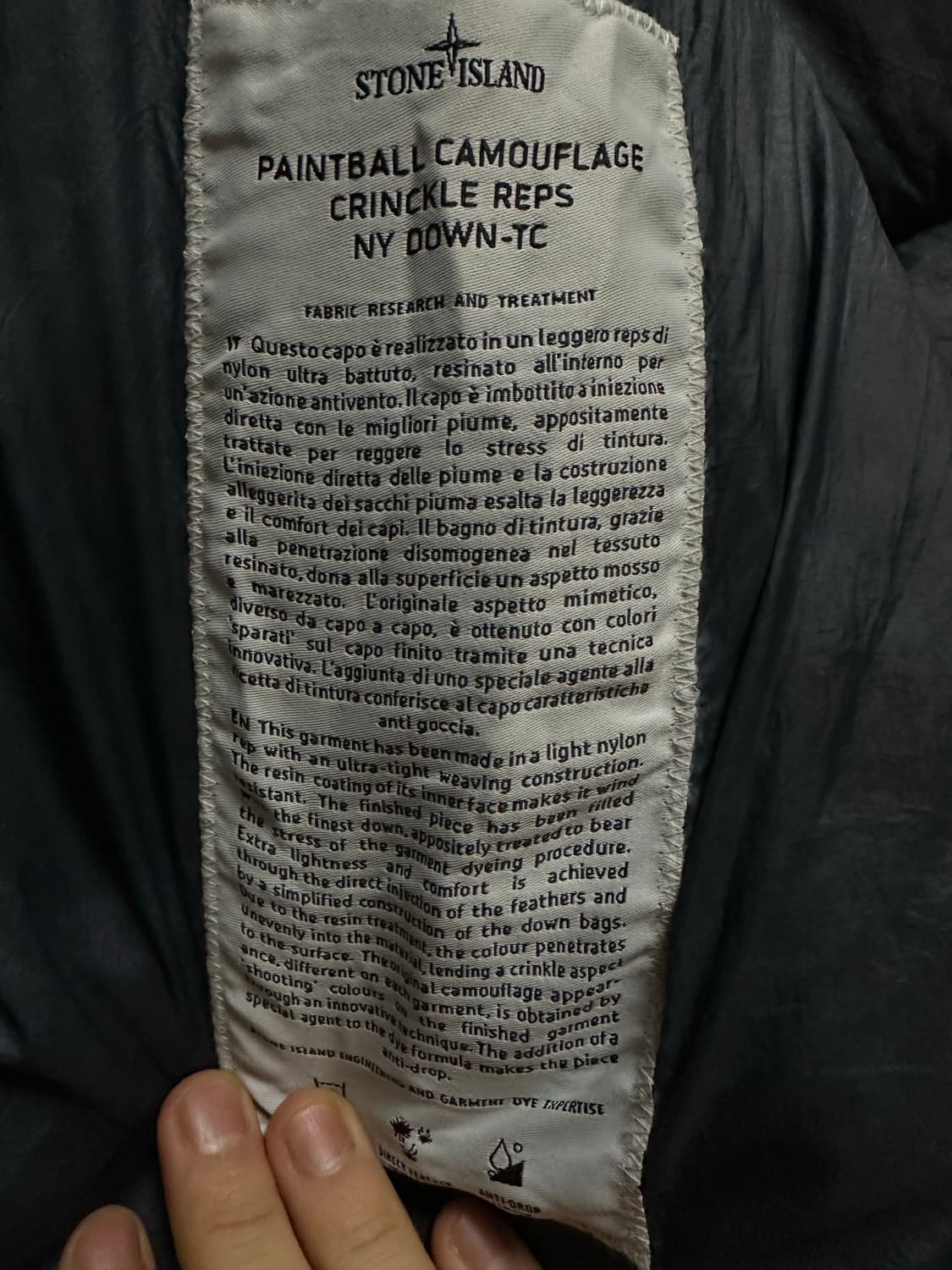 (L) 20FW 슈프림 x 스톤아일랜드 크링클랩스 다운 패딩 블랙 상품이미지4
