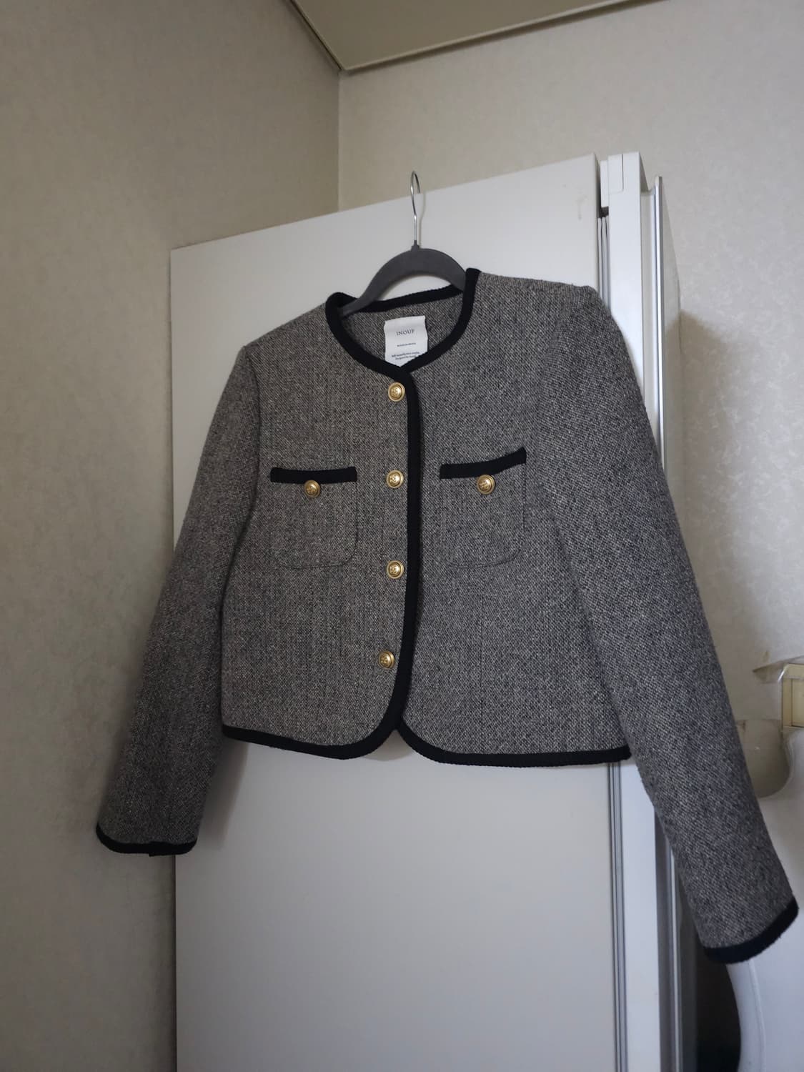 INOUF 이너프 누빔 트위드 자켓 상품이미지1