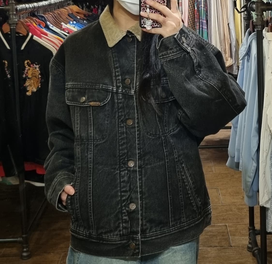 [Hi] lee 리 데님 자켓 블랙 상품이미지2
