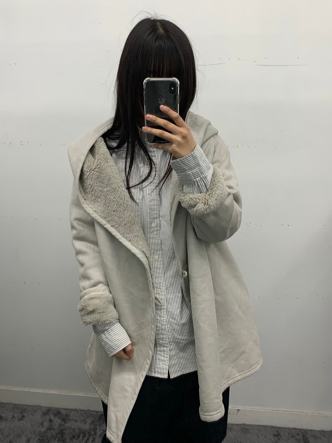 스웨이드 랩 코트 상품이미지5