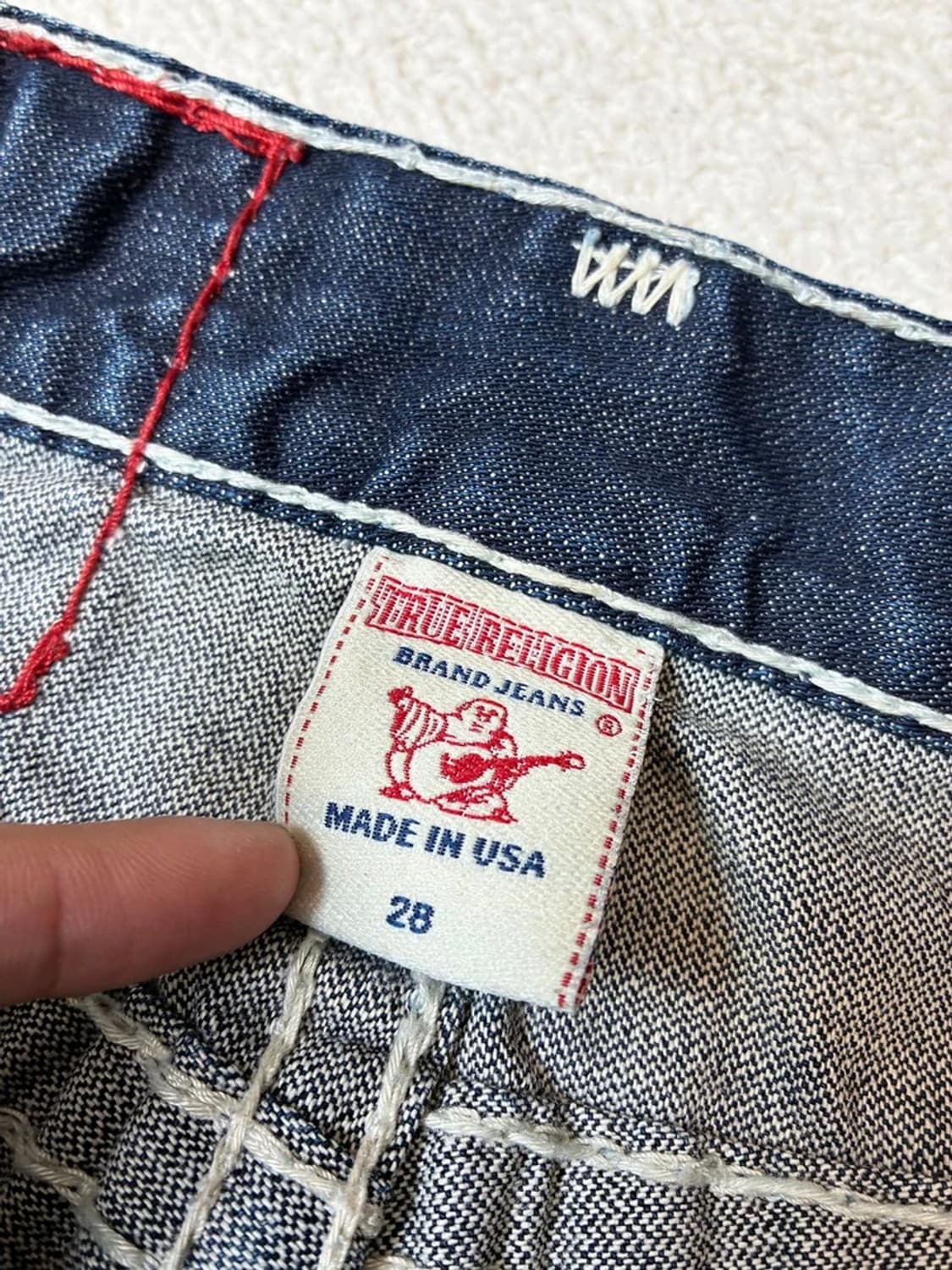 트루릴리젼 00s USA 로우 라이즈 부츠컷 데님 팬츠 PN7679 상품이미지9