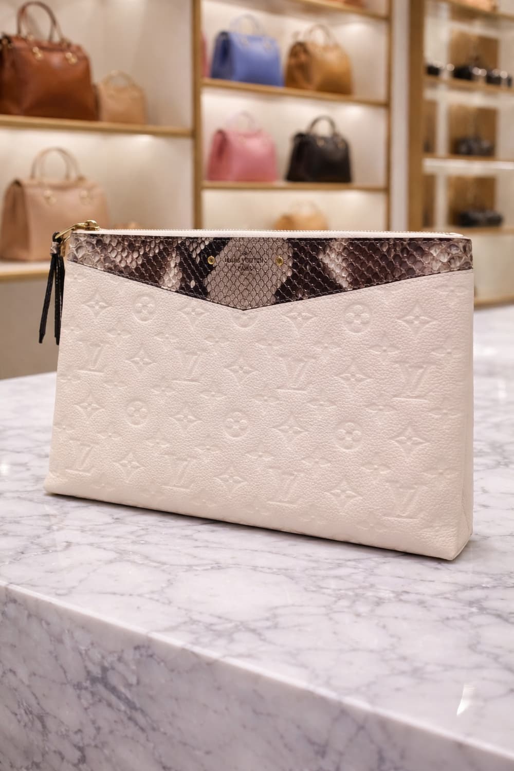 [S급] 루이비통 앙프렝뜨 파이톤 파우치 클러치 판매합니다!!! 상품이미지1