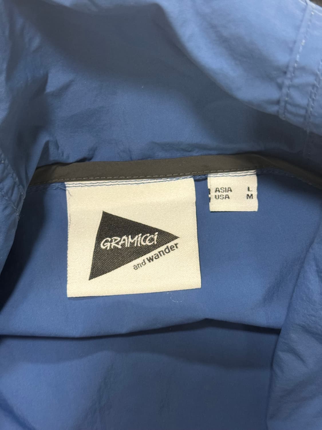 25ss 그라미치 앤드원더 브러쉬드 나일론 자켓 L 블루 상품이미지3