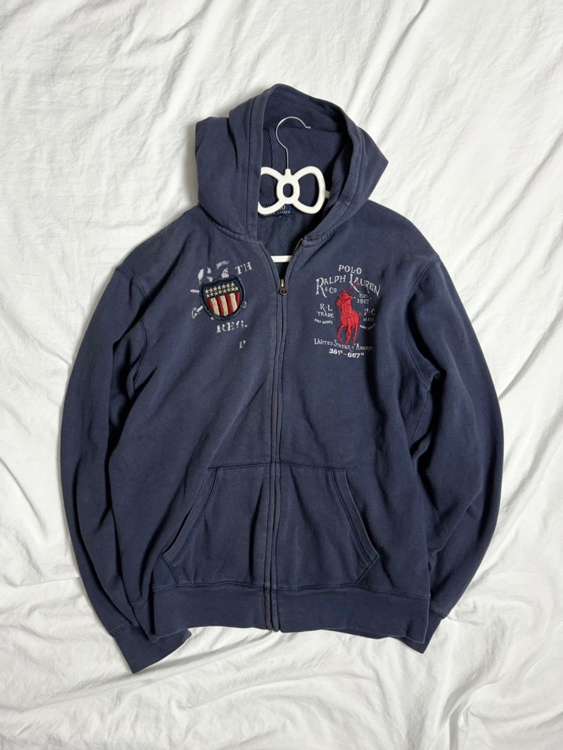 폴로 빅포니 다크블루 후드집업 상품이미지1