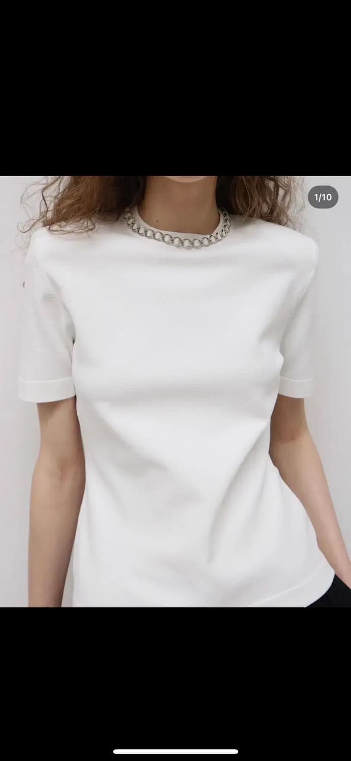 오르 체인넥 니트 아이보리 m 상품이미지2