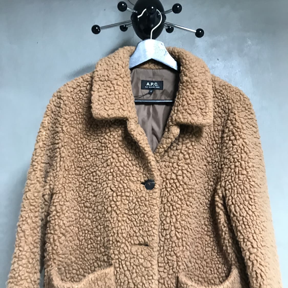 APC 아페쎄 플리스 코트 자켓 브라운 36(W) 상품이미지2