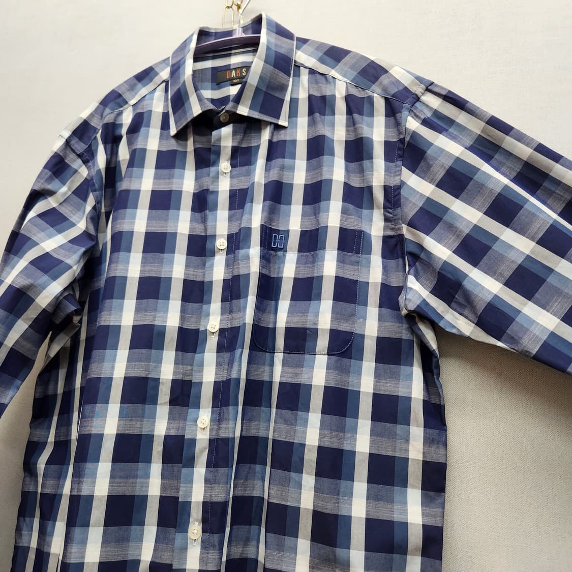 닥스 로고 원포켓 빅 체크패턴 셔츠 100(L) 상품이미지3