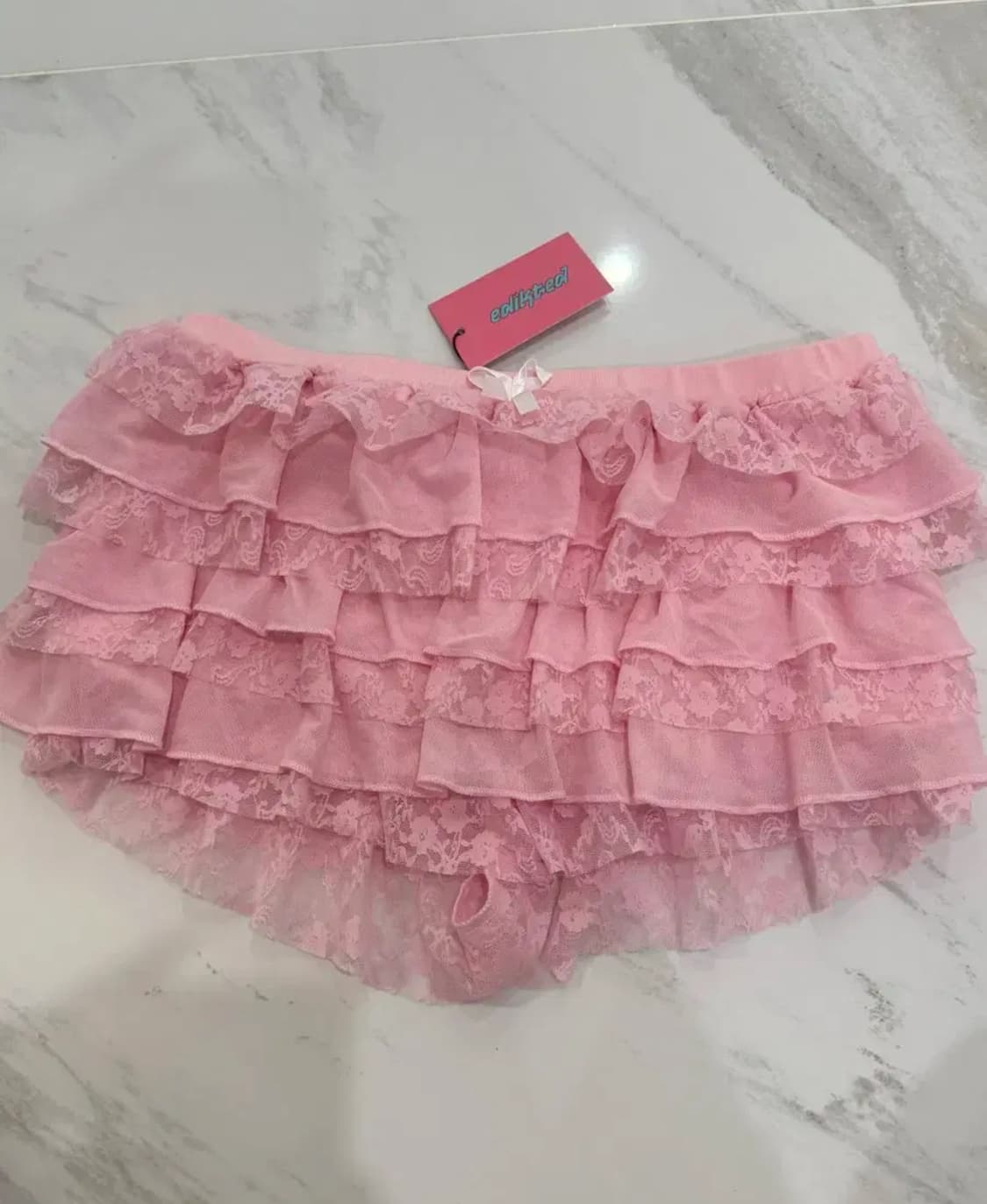 새 상품 ediked 에디키드 핑크 레이스 반바지 상품이미지1