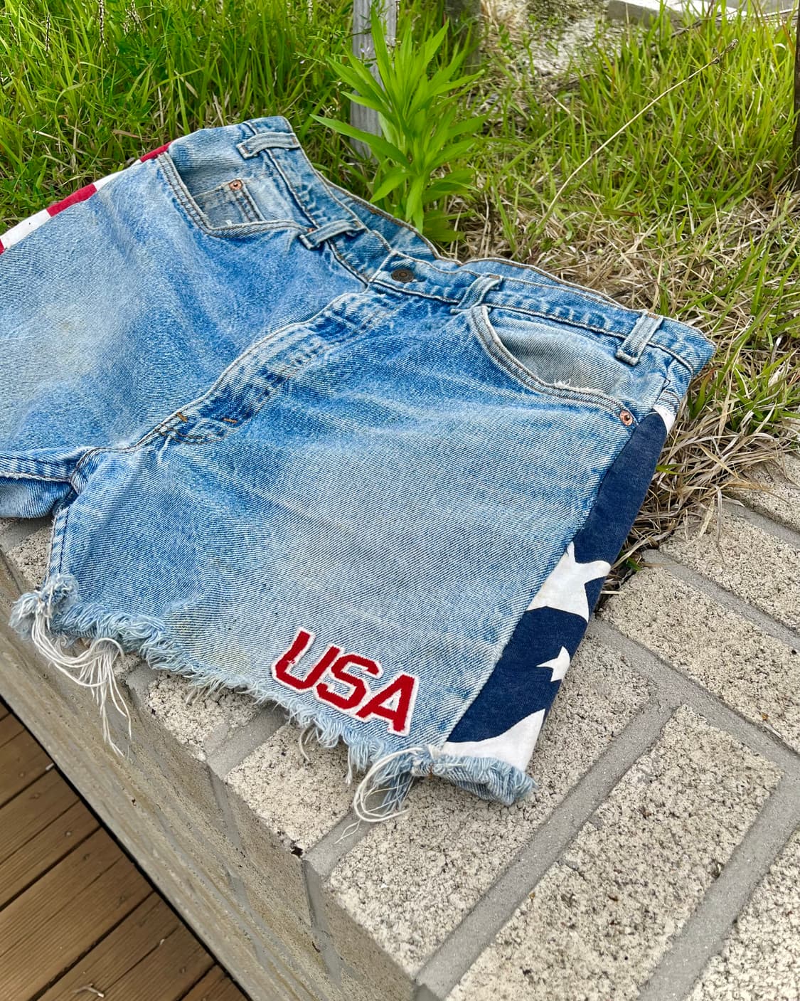 80s 리바이스 USA 빈티지 데님 커스텀 쇼츠 팬츠 상품이미지10