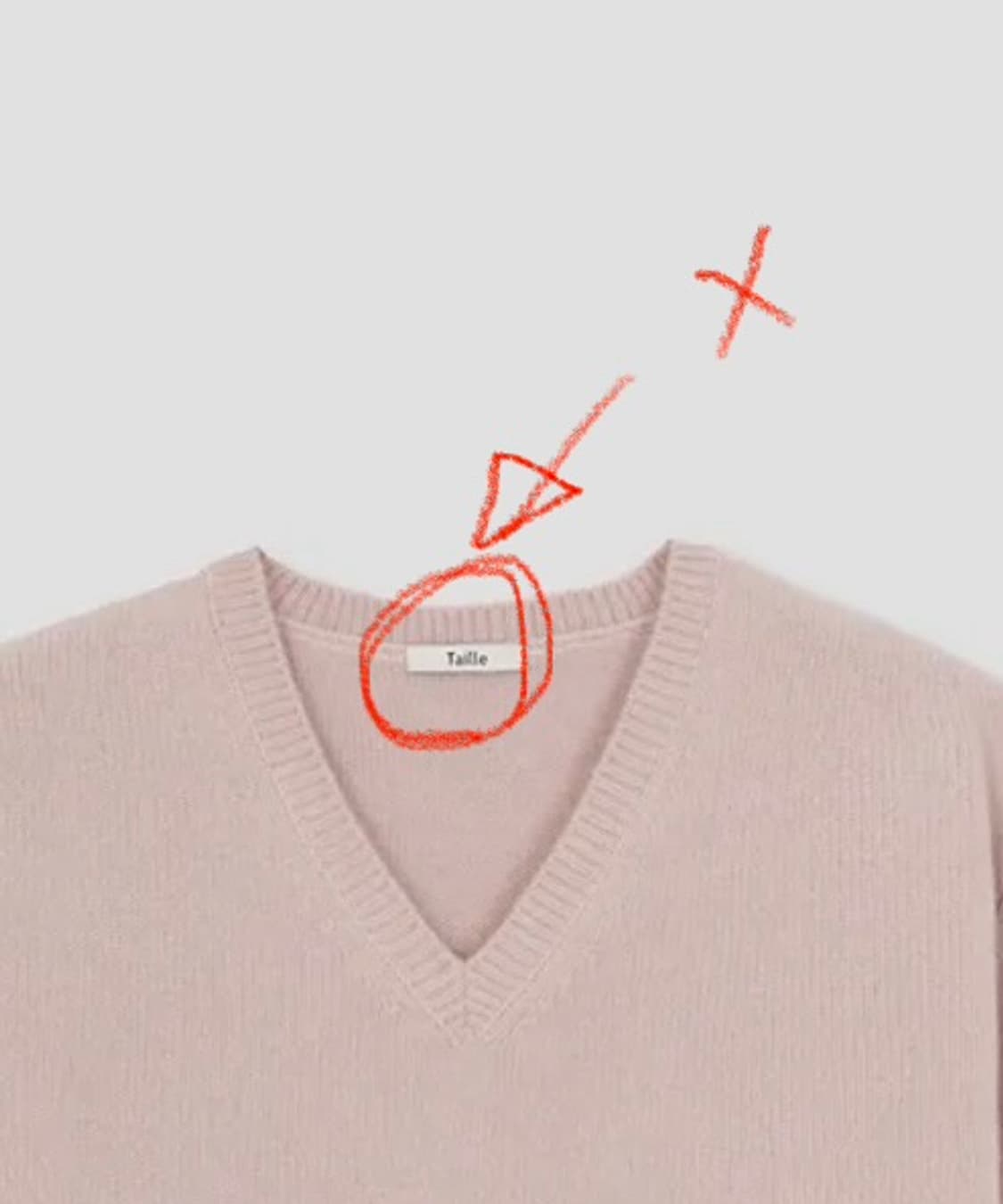 타일레 브이넥니트 로지핑크 1사이즈 새상품 상품이미지2