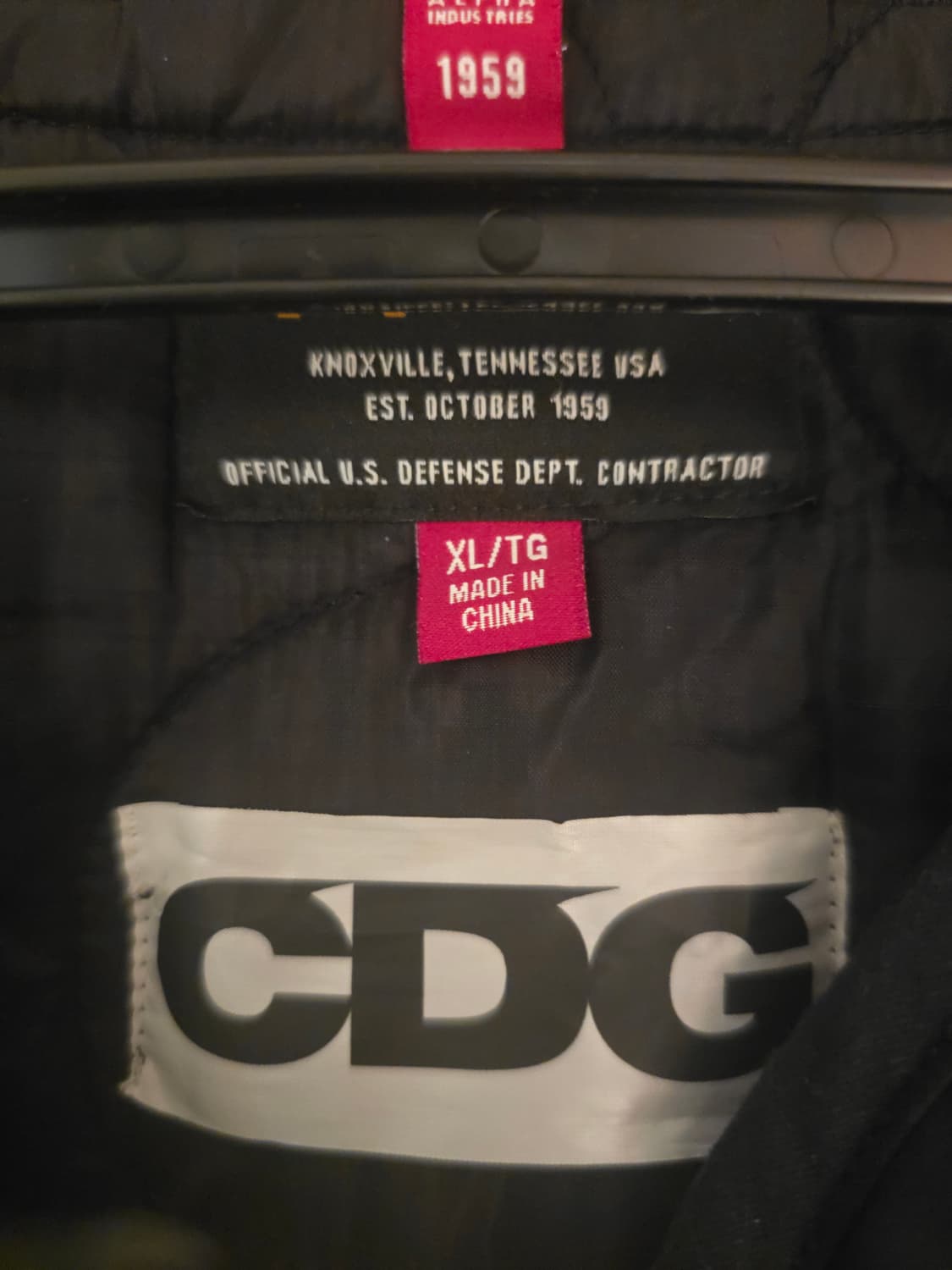 cdg 꼼데가르송 x 알파인더스트리 콜라보 패딩 라이너 자켓  상품이미지3