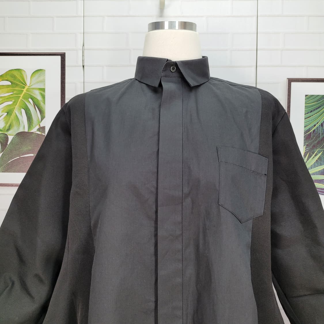 2024년 사카이 블랙 긴팔 셔츠 블라우스 1사이즈 새상품급 상품이미지2