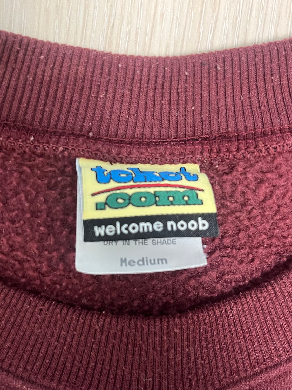 테켓 맨투맨 버건디  상품이미지2