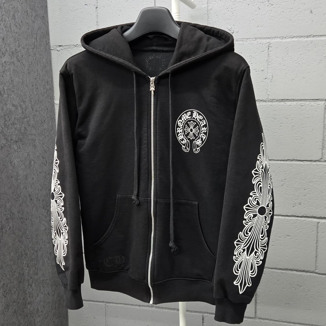 크롬하츠 홀스슈 플로랄 헤비웨이트 후드집업 M 상품이미지1